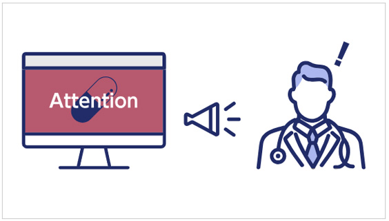 幅広い監査チェック機能を標準搭載、日々の薬局業務のミスを防ぐ